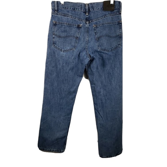 Lee Jeans Mens Size 32x30 Blue Med Wash Denim Straight Leg - Picture 4 of 6